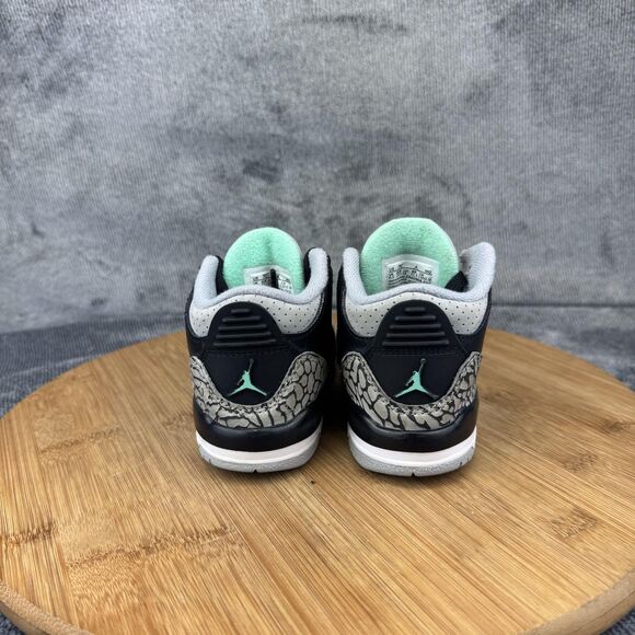 Nike Air Jordan 3 Retro Shoes Toddler Size 7C Mint Foam Elephant DM0968-031 - Picture 4 of 8